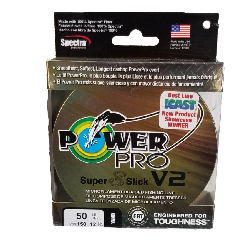 Power Pro Super Slick V2 Braided Line Onyx / 50lb