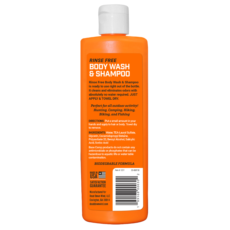 Dead Down Wind Base Camp Body Wash & Shampoo 8oz #1251