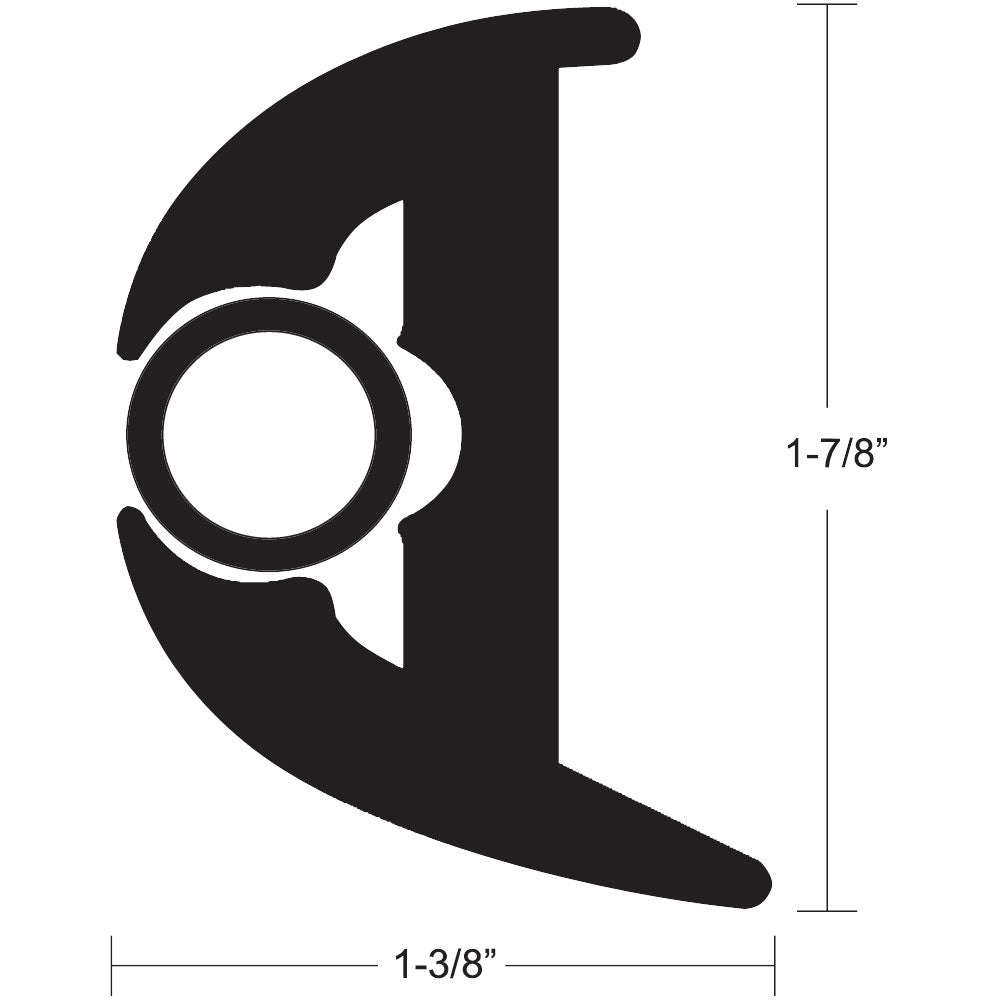 TACO Flex Vinyl Rub Rail Kit Black wBlack Insert