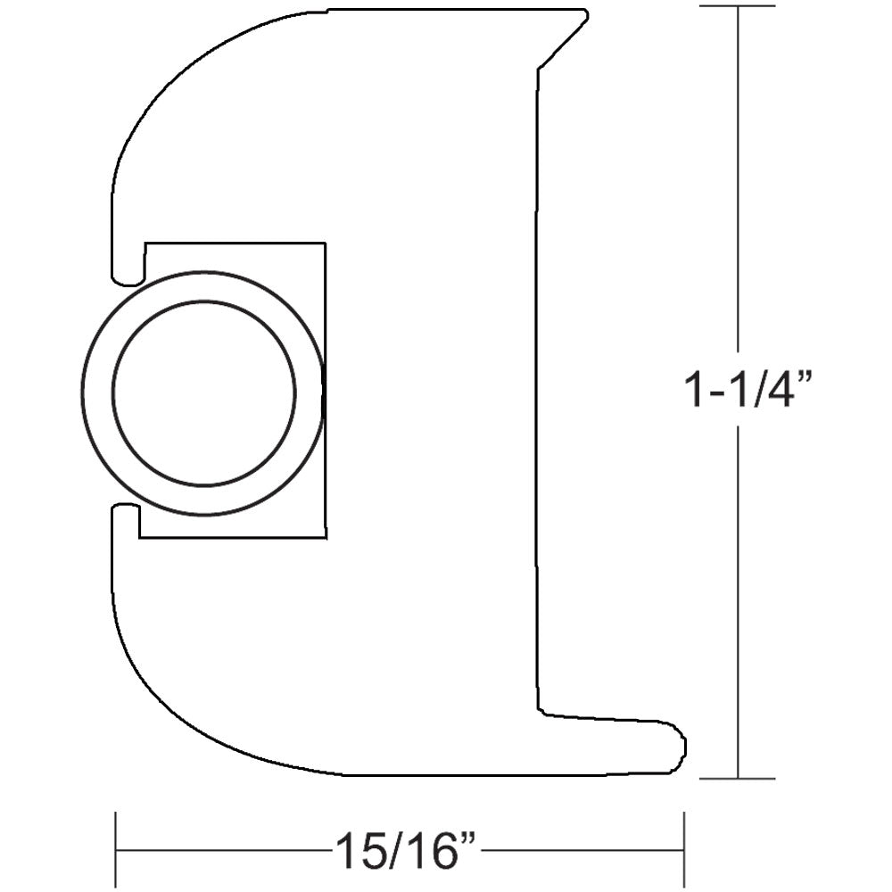 TACO Flex Vinyl Rub Rail Kit White wWhite Insert