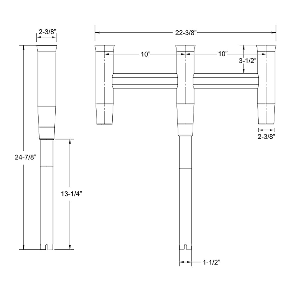 TACO Deluxe Trident Rod Holder