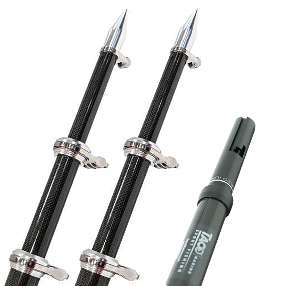 $1000 fishing pole TACO 20' Carbon Fiber Twist & Lock Outrigger Poles f/GS-450, GS-500 & GS-1000 Bases