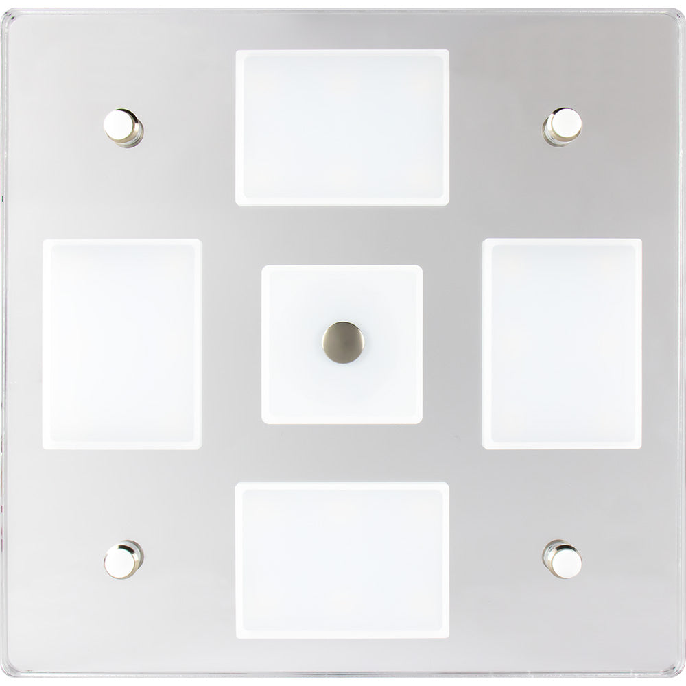 SeaDog Square LED Mirror Light wOnOff Dimmer White Blue