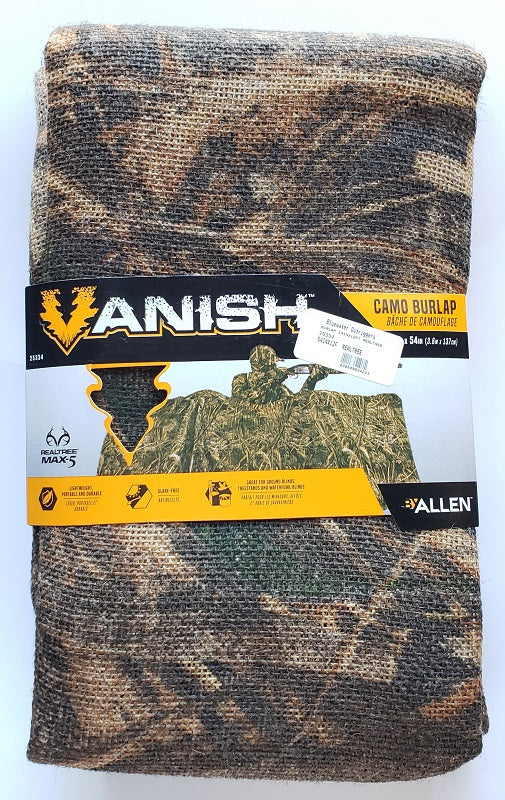 Allen Vanish Camo Burlap 12ft x 54in Realtree Max-5
