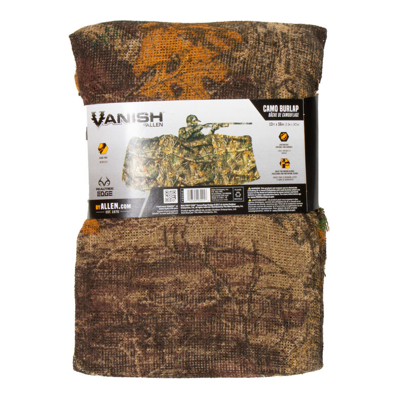 Allen Vanish Camo Burlap 12' x 56" Realtree Edge 25313
