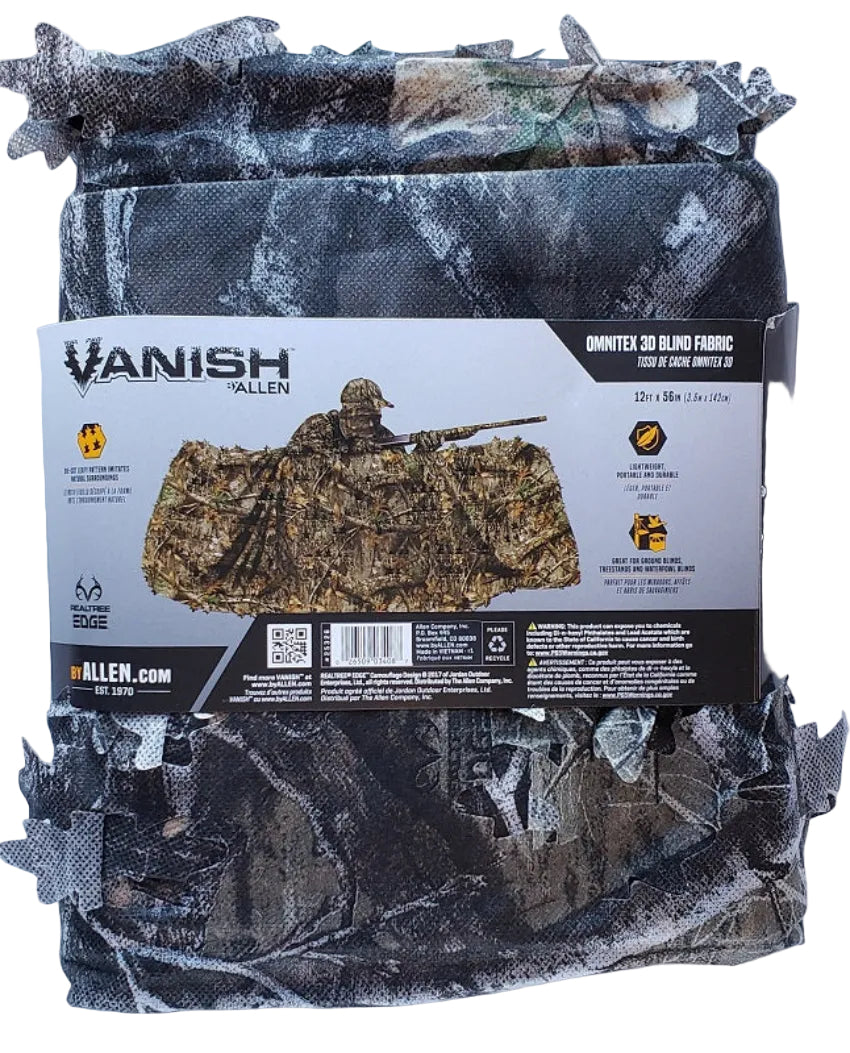 Allen Vanish Omnitex 3D Fabric Blind 12ft x 56in Realtree Edge #25326