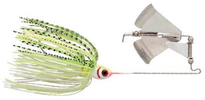 Booyah Clacker Buzzbait 3/8 oz White Chartreuse Shad