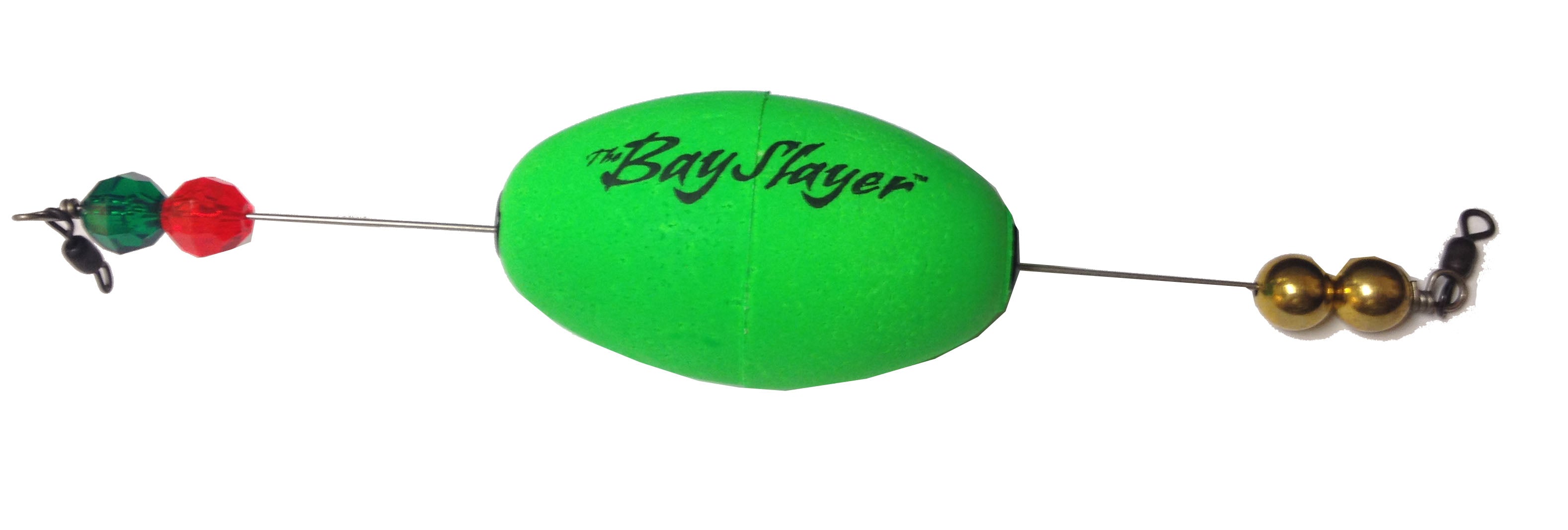 Comal Bay Slayer Oval Rattle Float 2.5" Green