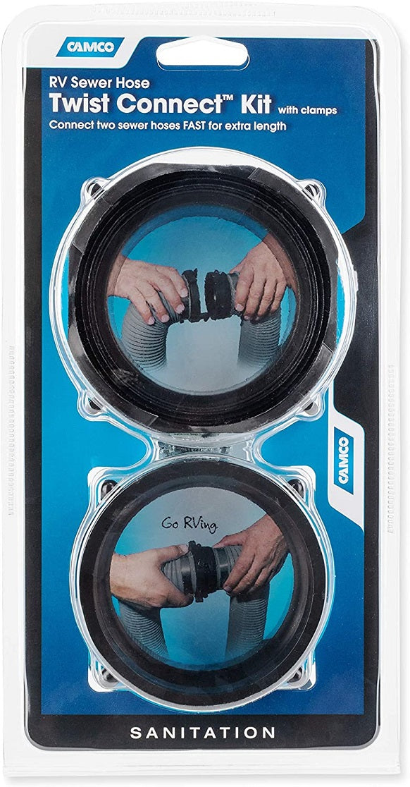 Camco RV Sewer Hose Twist Connect Kit 39543