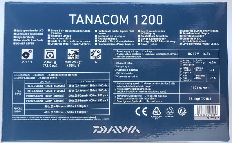 Daiwa Tanacom 1200 Power Assist Electric Reel