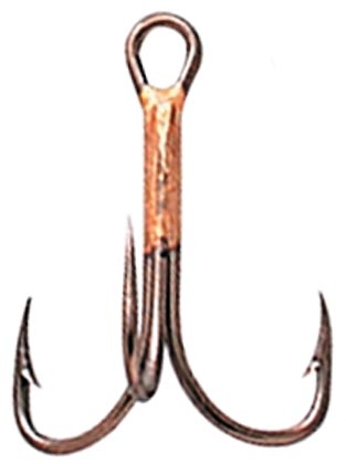 Eagle Claw Treble Hooks Bronze sz6 5pk