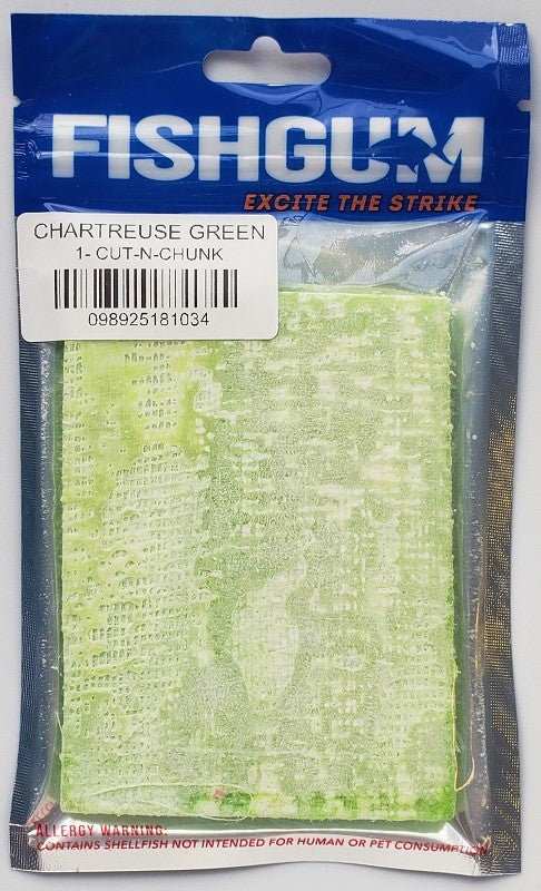 FISHGUM Excite The Strike 1-Cut-N-Chunk Chartreuse Green