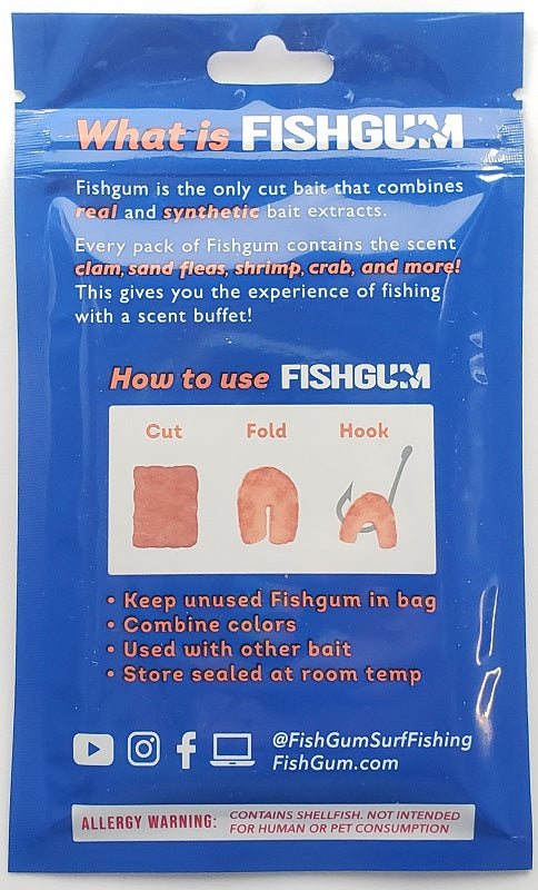 FISHGUM Excite The Strike 1-Cut-N-Chunk White Shrimp