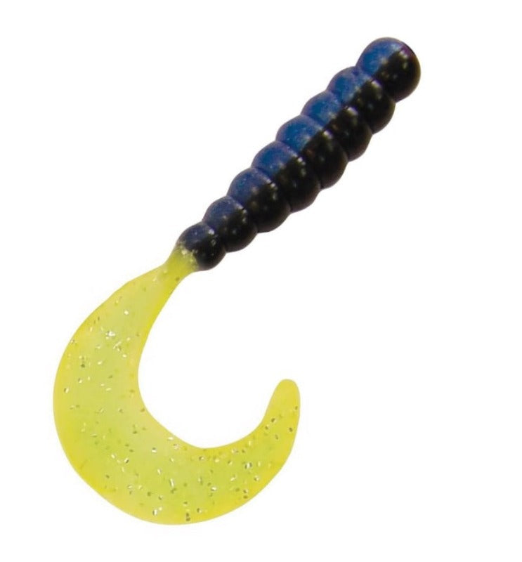 Kalins Triple Threat Grub Black/Blue/Chartreuse 2" 10pk