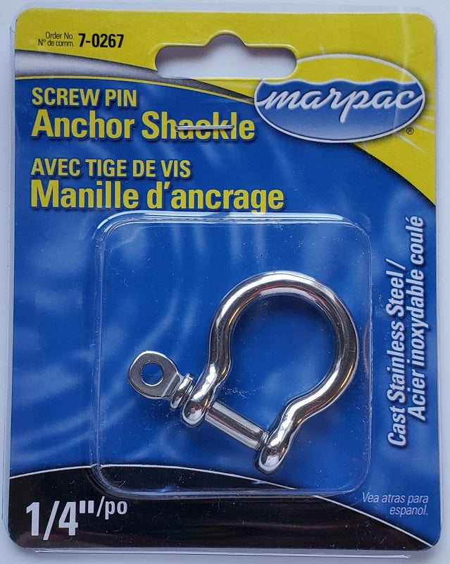 Marpac 1/4" Screw Pin Anchor Shackle 7-0267
