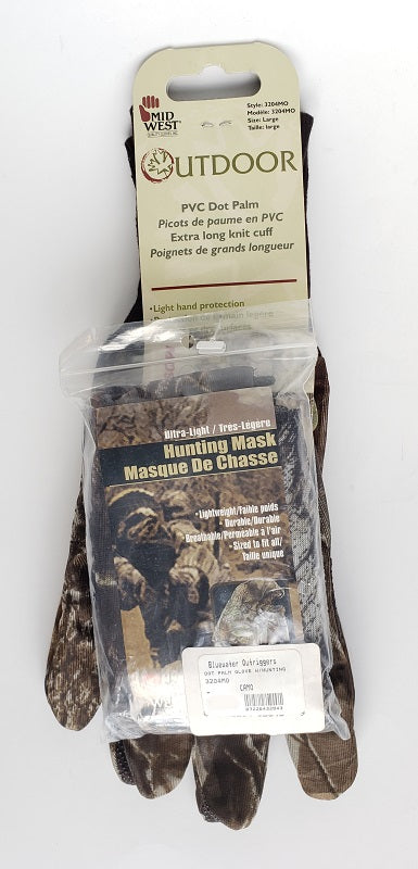 MidWest Dot Palm Hunting Gloves & Mask