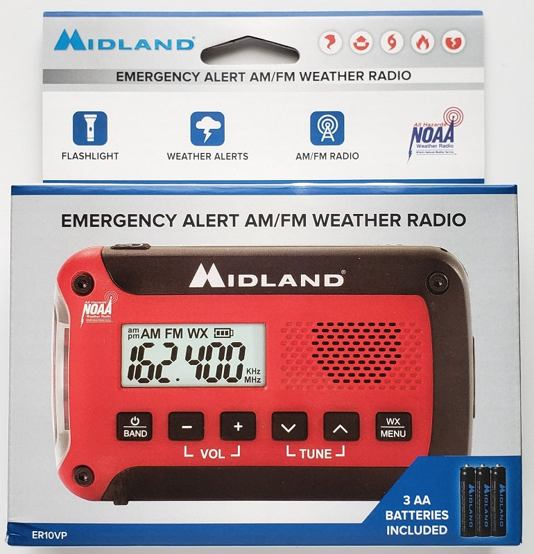 Midland Emergency Alert AM/FM Weather Radio ER10VP