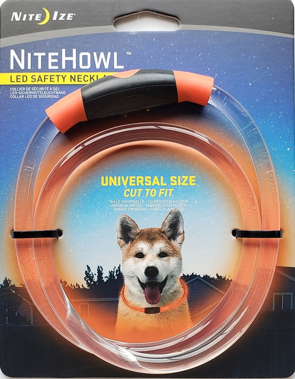 Nite Ize Nite Howl LED Safety Necklace for Pets Orange