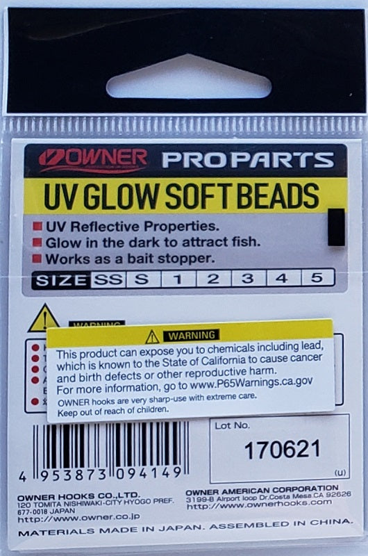 Owner Pro Parts UV Glow Soft Beads-Green