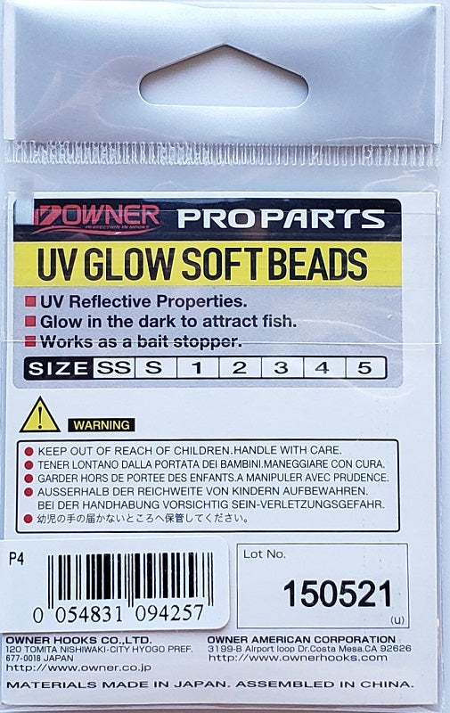 Owner Pro Parts UV Glow Soft Beads-Pink