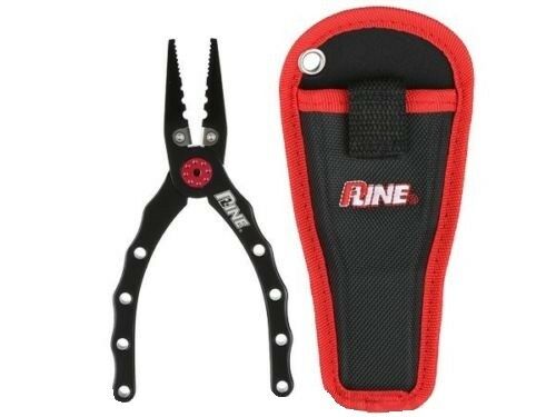 P-Line 6.5" Aluminum Fishing Pliers With Holster Black PAP65-BRD