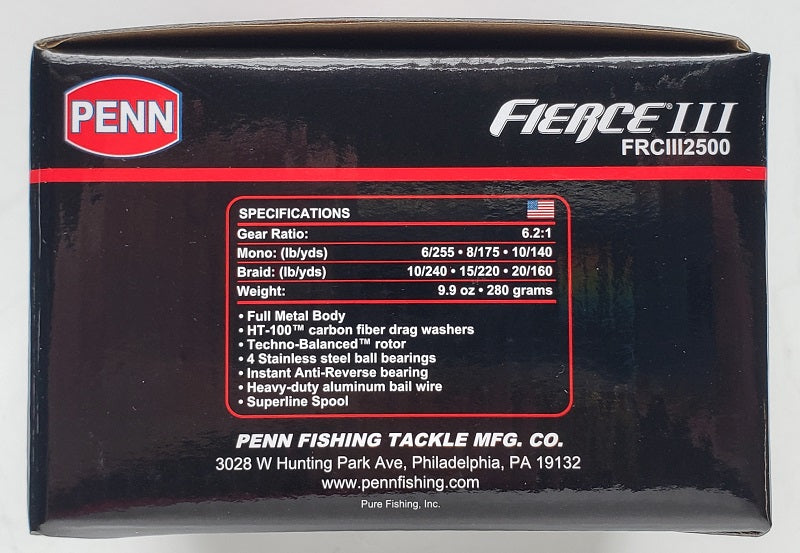 Penn Fierce III 2500 Spinning Reel FRCIII2500