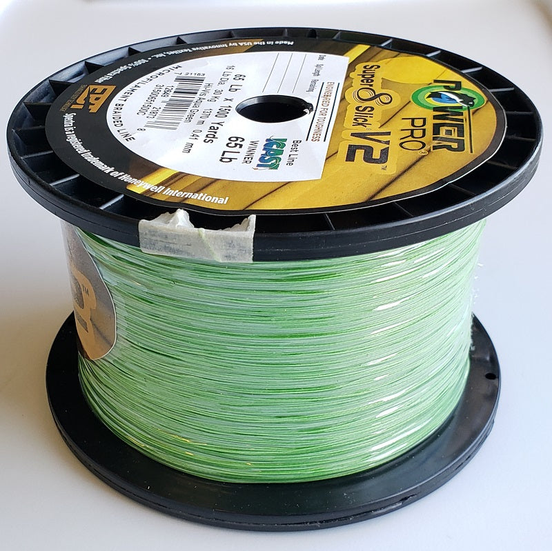 Power Pro Super 8 Slick V2 Hi-Vis Aqua Green 65 lbs 1500 yds Braided Fishing Line