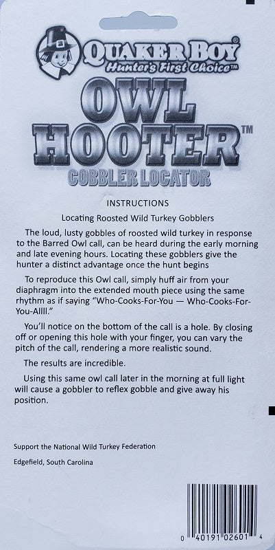 Quaker Boy Owl Hooter Gobbler Locator 02601