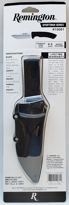 Remington Sportsman Series Knife w/ Sheath R10001-C