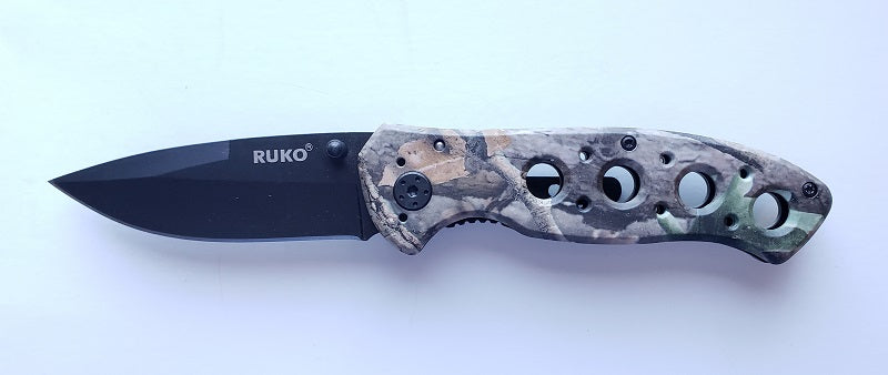 Ruko Woodland Camo Folding Knife RUK0075