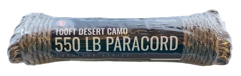 SE Survivor Series 550 Desert Camo Paracord 100ft PC102CM55