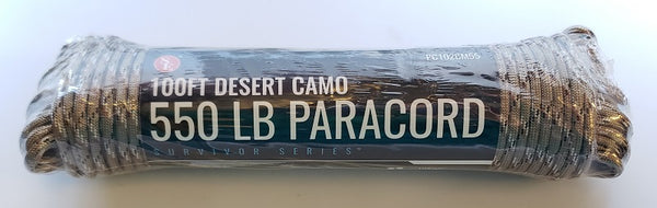 SE Survivor Series 550 Desert Camo Paracord 100ft PC102CM55