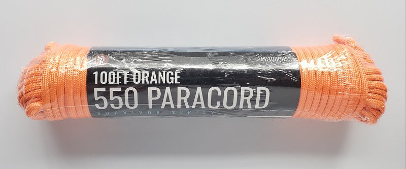SE PC106OR55 100-ft. Paracord Bundle with 7 Strands, Orange