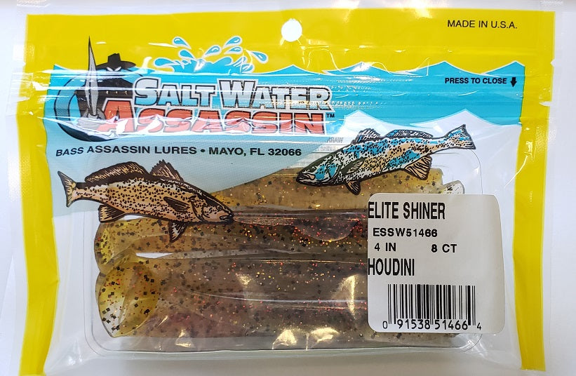 SaltWater Assassin Elite Shiner Houdini 4" 8pk