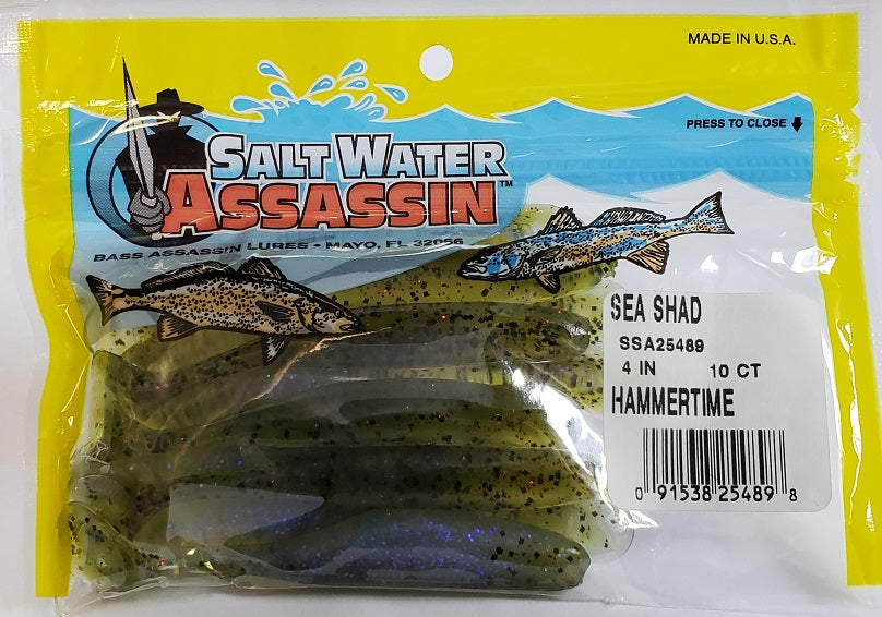 SaltWater Assassin Sea Shad Hammertime 4" 10pk