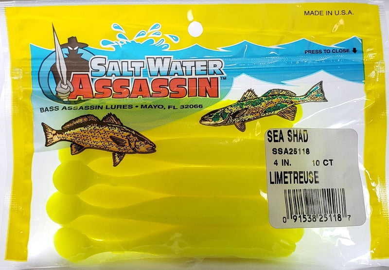 SaltWater Assassin Sea Shad Limetreuse