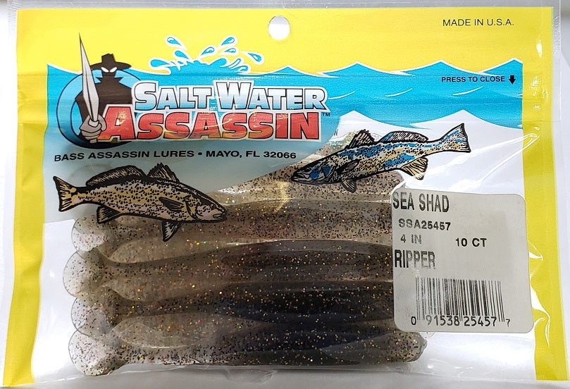 SaltWater Assassin Sea Shad Ripper 4" 10pk