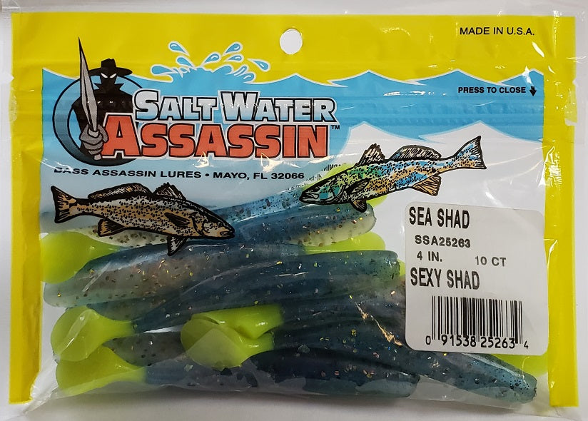 SaltWater Assassin Sea Shad Sexy Shad 4" 10pk