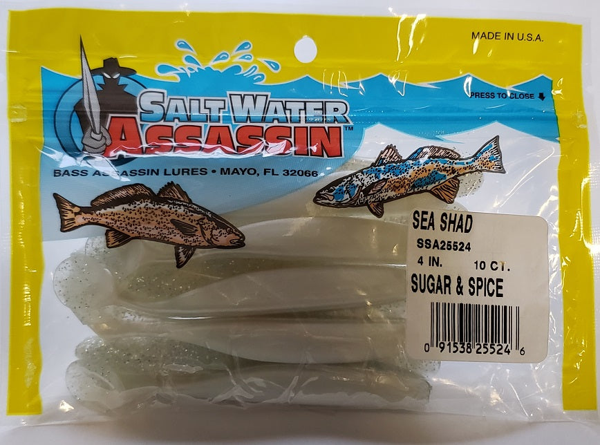 SaltWater Assassin Sea Shad Sugar & Spice 4" 10pk
