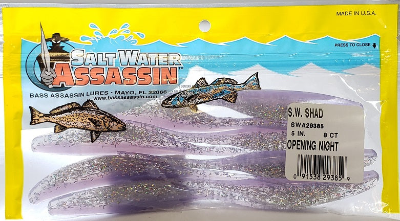 SaltWater Assassin Shad Opening Night 5" 8pk