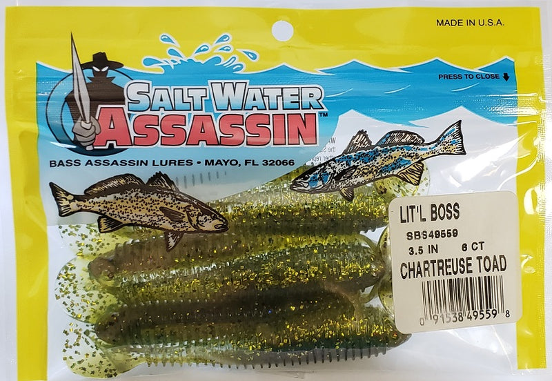 SaltWater Assassin Lit'l Boss Chartreuse Toad 