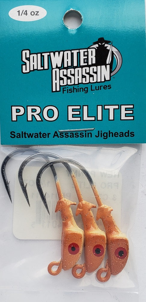 Saltwater Assassin Pro Elite Jigheads New Penny 1/4oz 3pk