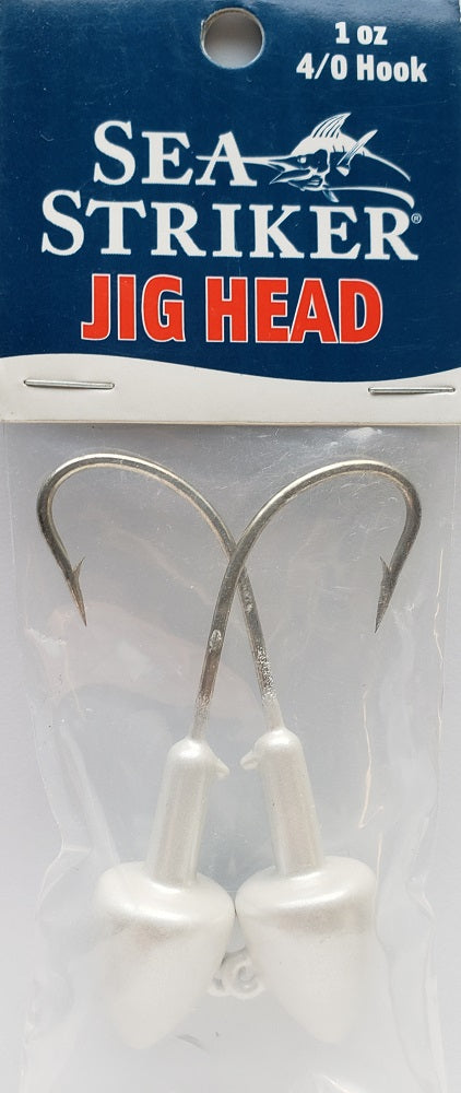 Sea Striker Got-Cha Jig Heads Pearl 1oz 2pk
