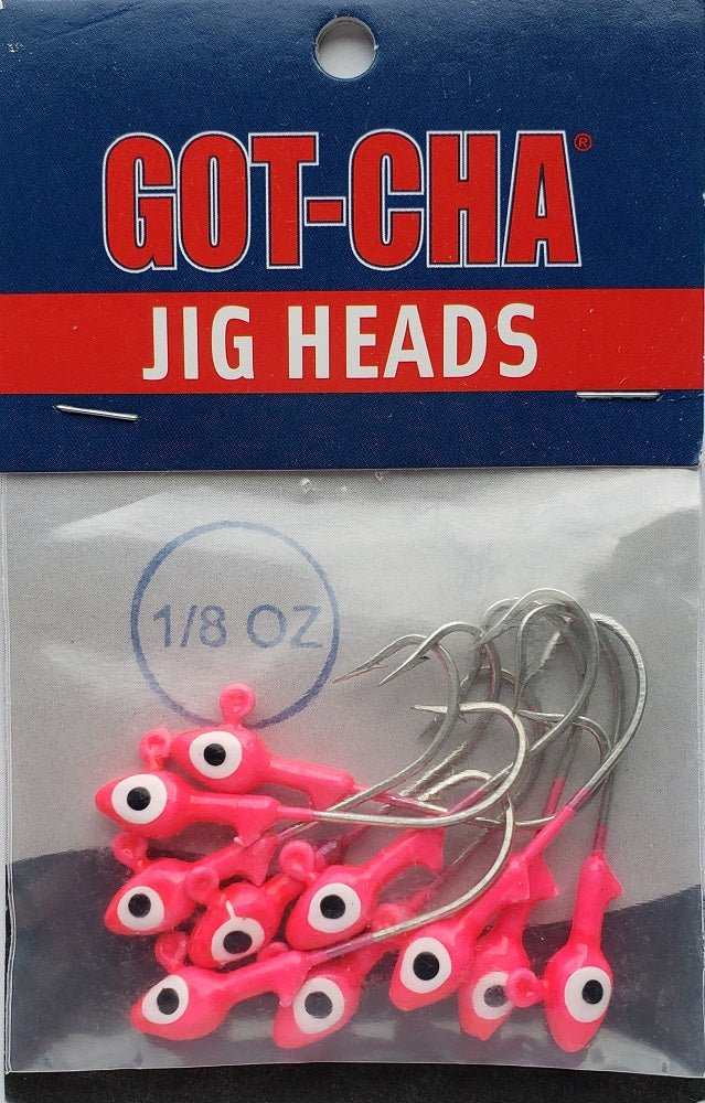 Sea Striker Got-Cha Jig Heads Pink 1/8oz 10pk