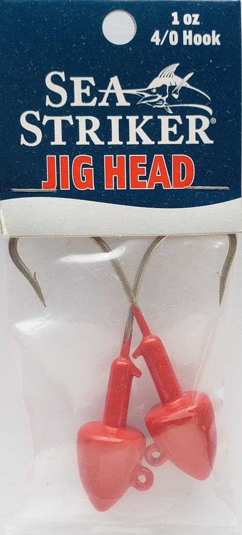 Sea Striker Got-Cha Jig Heads Red 1oz 2pk