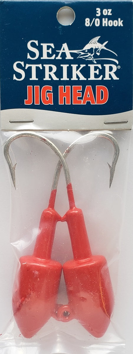 Sea Striker Got-Cha Jig Heads Red 3oz 2pk