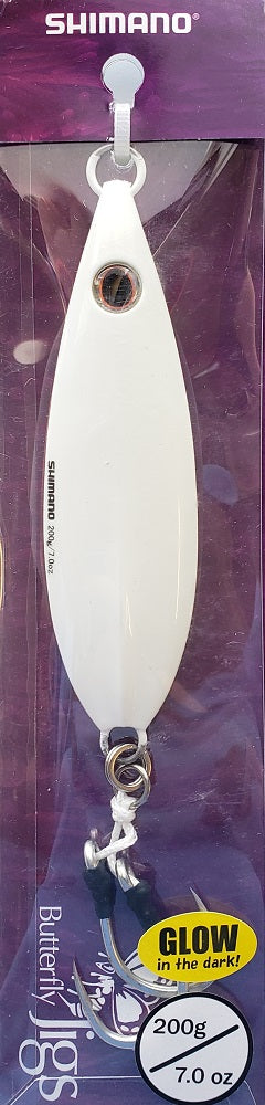 Shimano Flat-Fall Butterfly Jigs Super Glow BFLFF200SG