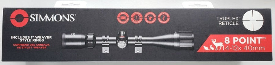 Simmons 8 Point 4-12x 40mm Rifle Scope