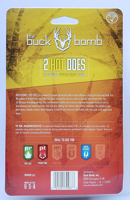 The Buck Bomb 2 Hot Does with Wicks 4oz