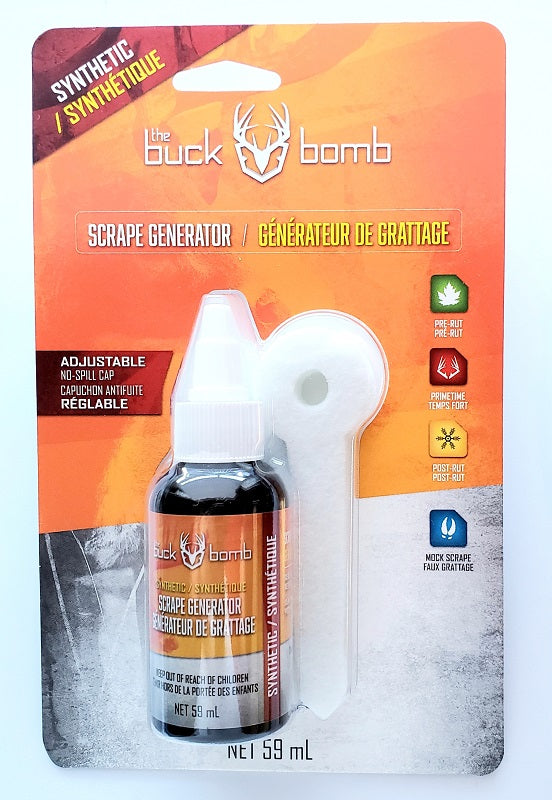 The Buck Bomb Synthetic Scrape Generator 2oz Liquid w/ Wicks